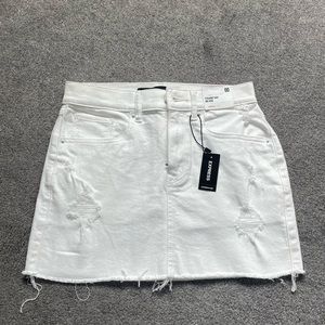 Express White Denim Skirt